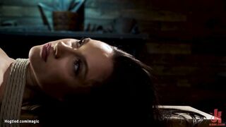 Laid with legs open babe twat fingered