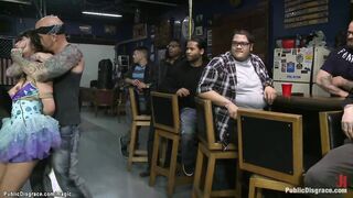 Little Asian slave public disgraced