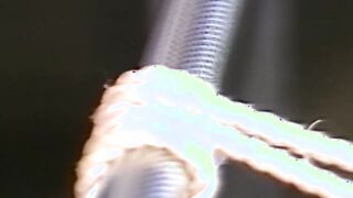 Young sexy girl moans while teased with whipping by stud