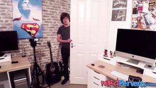 Titty UK babe Abbi Price ball licking & shaft sucking POV