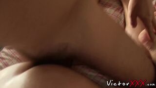 Homo wants his booty crushed hard while he is masturbating