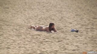 Beach Babe Julia Roca Rides & Cums all Over Meat