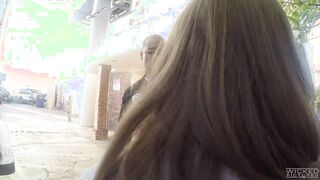 Sexy hottie with glasses gets ravaged by a black cock