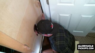 Naughty ass pirate found perfect glory hole schlong