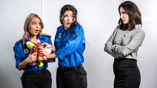 TSA agents punished with assfucking fisting by their MILF boss