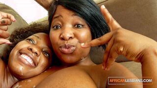 AfricanLesbians:OMG!! You Got Me A Twat Juice Facial! You're Crazy HAHA Ebony,Lesbian,Toys,Amateur Hot Film