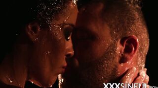 Erotic sex session in complete darkness with pretty babe