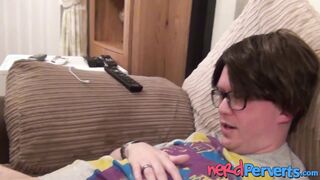 Natural tits teen Missy Kink deepthroats big nerd prick POV