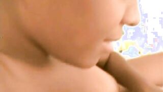 Big Breasted POV ebony whore sucks on meat