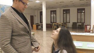 dorm chick Francesa Dicaprio got banged by a horny prof