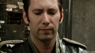 Gagged bound brunette rough banged