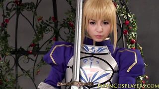 Japanese satisfying babe in her uniform being pleased