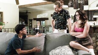 Big ass teen step sister tricks huge dick step brother into pounding her