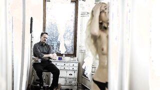 PURE TABOO presents : Tiny step daughter Kenzie Reeves punished for partying by step daddy