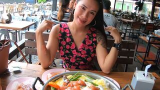 First time out for dinner since Covid hit & wild horny sex at home after