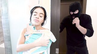 Big Boobs MILF Victoria June Surprised by Thief