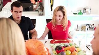 FAMILY STROKES Angel Smalls has some fun with step brother on thanksgiving day