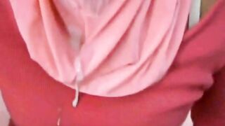 I Cum On A Cheater Arab Housewife's Hijab