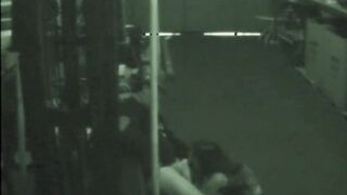 Warehouse tart sucks on prick