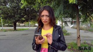 Exotic looking Noa Tevez fucks for cash on the street