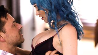 Cheating hubby with his mistress almost caught twice by his sexy wifey