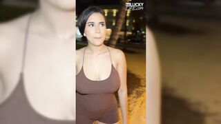 Sinning On South Beach With Bombshell Brunette Roxie Sinner