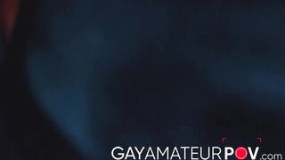 Muscular Tony D Angelo hard fucked blindfolded Rocky Vallarta in the shadow