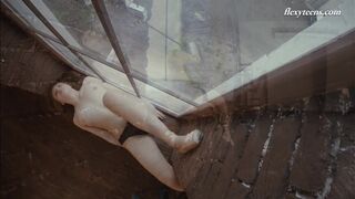 Small titties brunette babe Rita Pervorazova spreading legs