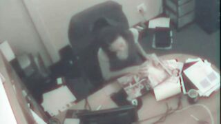 Office Rubbing & Fingering Cunt while on work