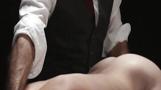 Noah White shoots thick load while getting rammed by horny stud Dillon S