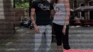 Watch This Real Dutch Hooker Get Her Over Used Muff Screwed & Take A Cumshot