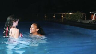 Threesome Sex on The VIXEN Beach with Bratty Girls