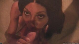 Tiny Trisha Blowjob & Screwed on top