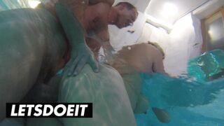 Rough Pool Sex with Big Breasted Step Mom - LETSDOEIT