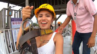 Ziplining & horny sex at home after with perfect ass Thai Girlfriend