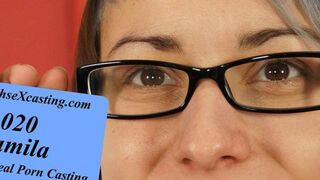 Hippie babe at her first porn casting