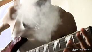 BoysSmoking: Axel Smokes Heavy While Rocking Out & Stroking His Cock