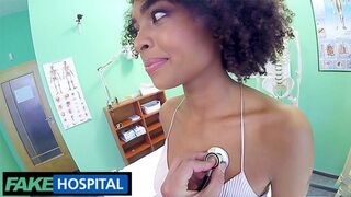 Brazilian Ebony Schoolgirl's Sensual Check-up at Fake Hospital
