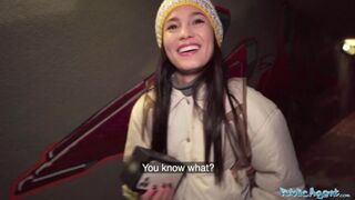 Hot Brunette Rides a Big Thick Shaft