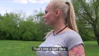 Big Breasted Glamour Model's Outdoor Fuck