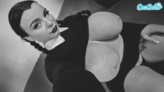 Titty Wednesday Addams Cosplay Solo Play
