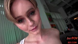 Assfucking dirty talker babe with medium tits POV assdrilled