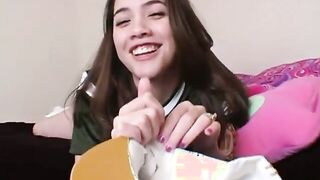 Pixie Soft Striptease on Bed