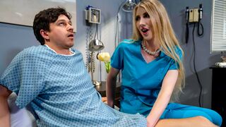 Titty shemale nurse handles patients boner