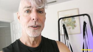 ManPuppy: Richard Lennox Jerks His Dick While Being Toy Screwed On Cam