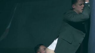 Horny Ivan Gregory sucks shaft before getting drilled by suited Viktor Rom