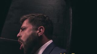 Suited Hector De Silva had his dick sucked before fucking the warm hole of Josh