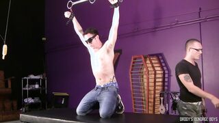 DaddysBondageBoys: Alec Black Lashes & Bound On His Knees Enduring Body Sore