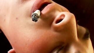 This sexy smooth country jock chainsmokes while stroking & using a buttplug