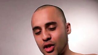 Hot latino Billy released a big load after jacking his huge cock